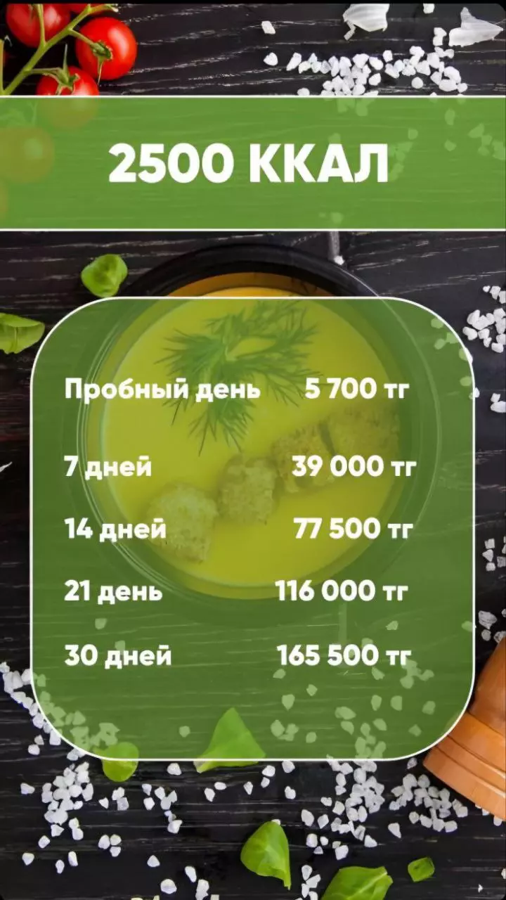 2500 ккал